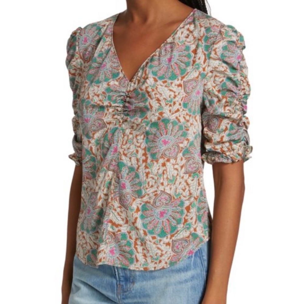 Veronica Beard Henrieta Paisley Top NWT